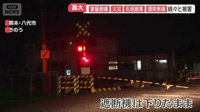 遮断機は下りたまま