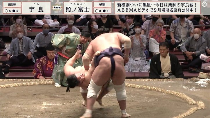 「見事な相撲です…ありがとう！」実況が思わず叫んだ照ノ富士と宇良の熱戦にファンも興奮「これは名勝負！」