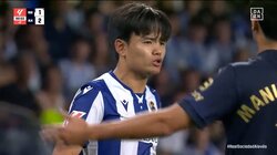 なんでだよ！久保建英“イエローカード”に不満爆発「理不尽」「そりゃキレるわ」ファウルを受けて抗議→カードが提示された瞬間