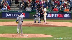 佐々木朗希、157.8キロ豪速球に強打者が憮然 判定に不満顔も「最後の2つはストライクだった」圧巻“8球勝負”の一部始終