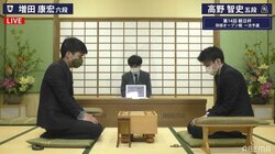 新人王戦優勝経験者対決 増田康宏六段 対 高野智史五段 対局開始／将棋・朝日杯
