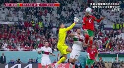 「3メートルくらい飛んだか？」GKの手よりも高い位置から超高角度ヘディング炸裂に視聴者興奮