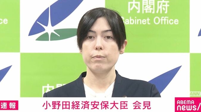 小野田大臣（目を細める前）