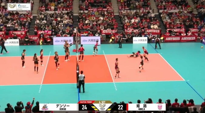 女子バレー、相手が吹っ飛んだ…強烈スパイクが炸裂 「ごめん…」195cmアタッカー思わず陳謝 5枚目
