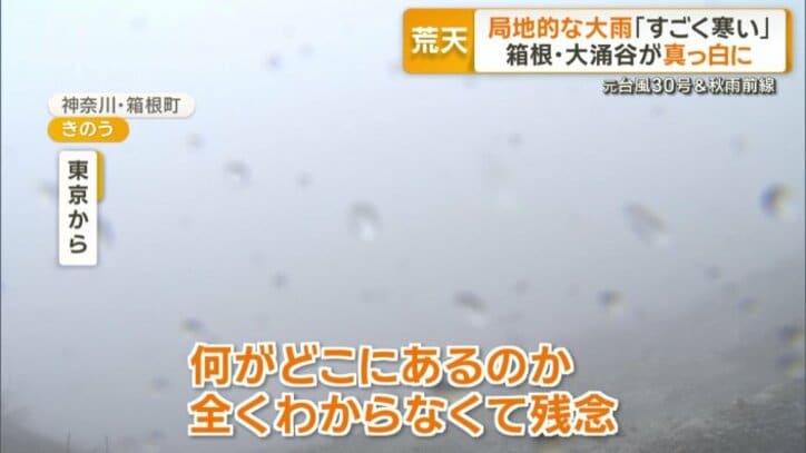 真っ白に曇った