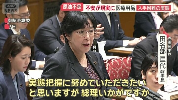 立憲民主党　田名部匡代幹事長