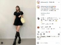 藤田ニコル、美脚あらわな“ブラックミニワンピ”姿を披露 「スタイル良すぎ！」「どんどん着て欲しい！」歓喜の声