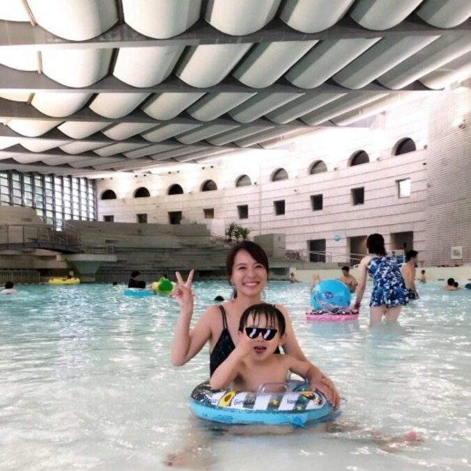 神戸蘭子、家族旅行で2日連続行ったプール「とても楽しそうでした」 1枚目