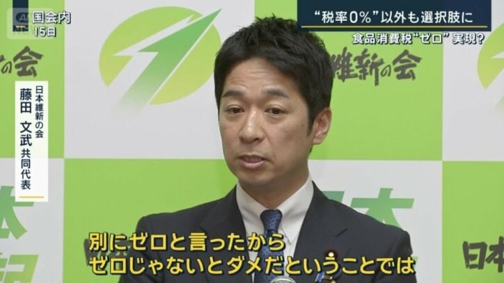 日本維新の会　藤田共同代表