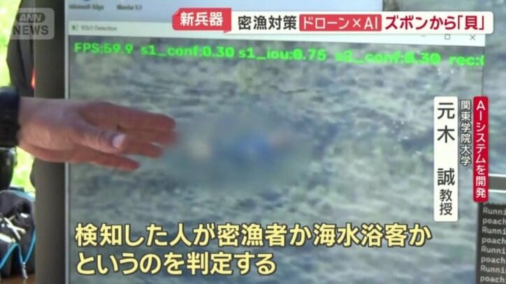 ドローンが撮影した映像をAIシステムで解析