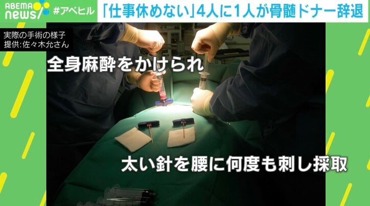 【写真・画像】「仕事休めない…」4人に1人が骨髄ドナー辞退 「骨髄移植に懸けて、断られて悲しむ患者さんも」解決策は? 4枚目