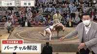 【映像】足を滑らせ土俵に転倒