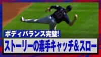 【映像】完璧なボディバランスから生まれたファインプレー