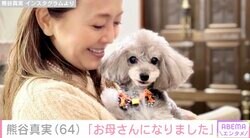 再々婚発表の熊谷真実「ご報告ついでに、お母さんになりました」愛犬との2ショットを公開