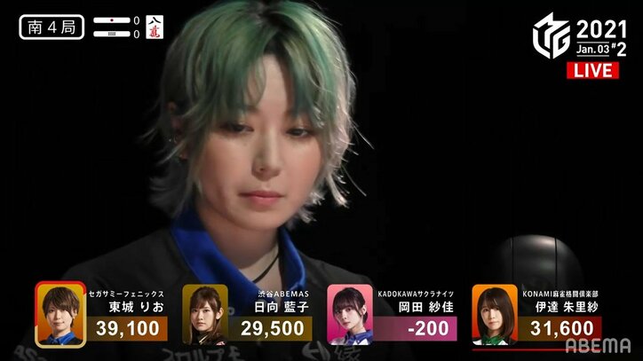 “りおカーニバル”は年またぎ 東城りお、個人3連勝で喜び爆発「最高ですね！」／麻雀・Mリーグ