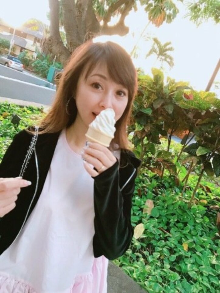 渡辺美奈代、ハワイのセブンで“セルフソフトクリーム”「なかなか上手に出来ました！」