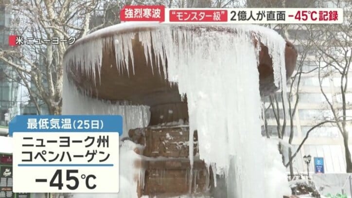 一時マイナス45℃を記録