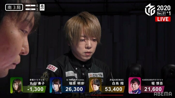 まさに“レンチン”わずか3巡・90秒で出来上がる清一色に視聴者も「はやすぎぃ！」／麻雀・Mリーグ