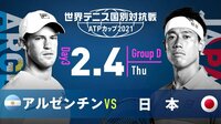 【アルゼンチンvs日本】世界テニス国別対抗戦 ATPカップ2021