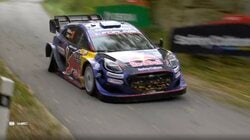 頭のネジがぶっ飛んでる！世界最速ラリー車、大ジャンプの着地で「横に向くぐらい反ってます」 足回り大破→“それでも走る”衝撃光景