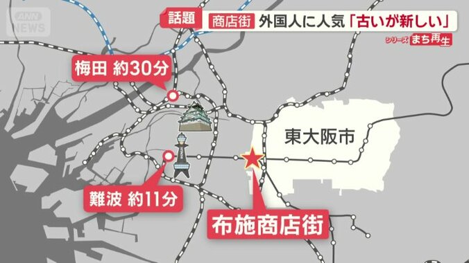 布施商店街の立地