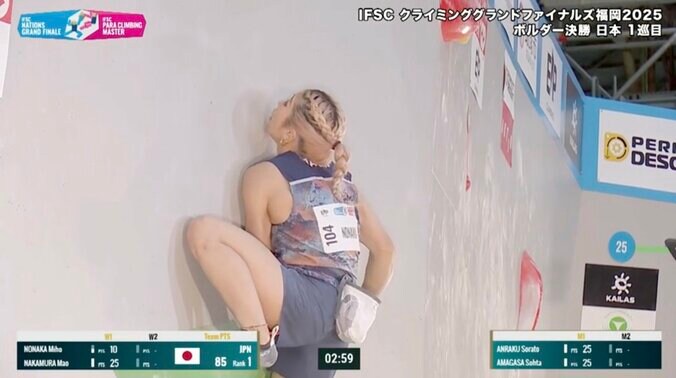 巧みにコースを攻略していく野中生萌