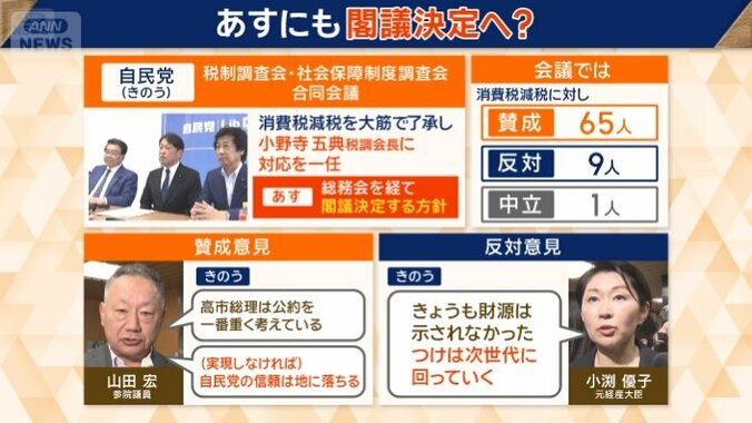 消費税減税に対しさまざまな意見