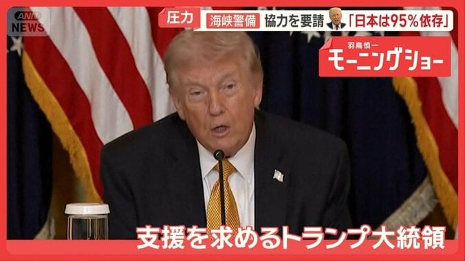 トランプ大統領「日本は協力を」　アメリカとイランがホルムズ海峡めぐり駆け引き 1枚目