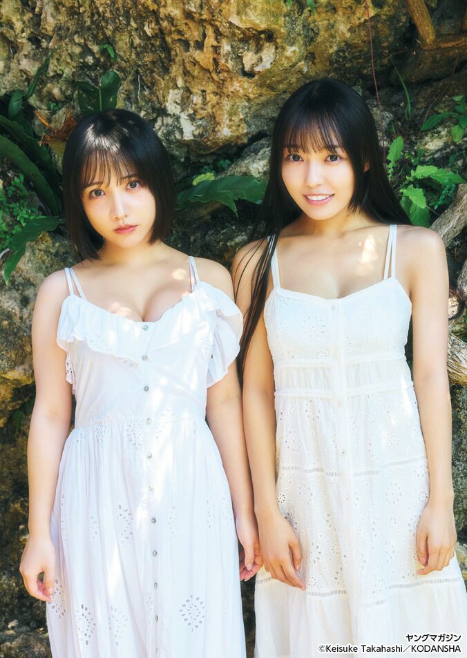 INUWASI・はのんまゆ＆すずめ、宮古島で魅せる“最高”のグラビア 『ヤンマガ』表紙＆巻頭飾る 2枚目