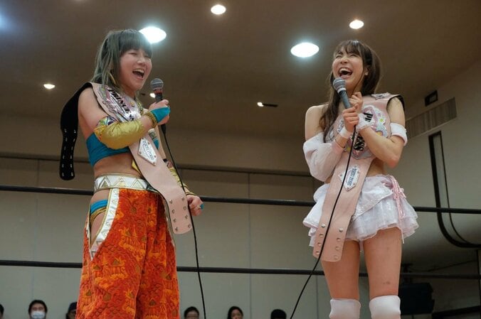 “可能姉妹”まなせ＆上福を下して東京女子タッグ王者・マジラビがV5達成　5.3後楽園で挑むは万喜＆ヒカリ 2枚目