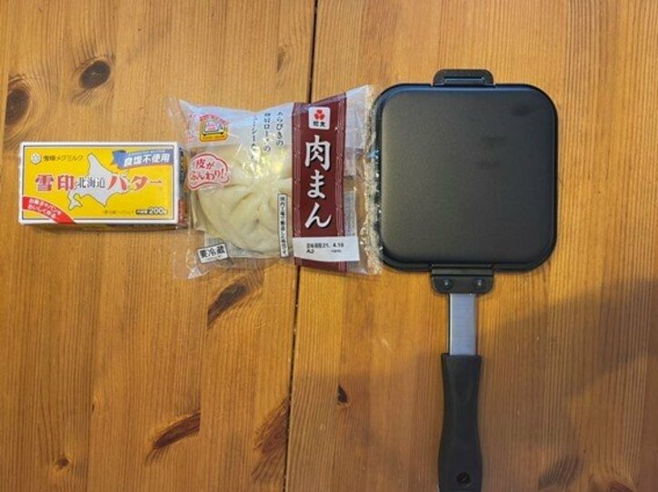 ABEMAのアニメ局スタッフが「ゆるきゃん△」キャンプご飯に挑戦してみた「パリッパリで噛んだらジュワッ」／ホットサンドメーカー肉まん編