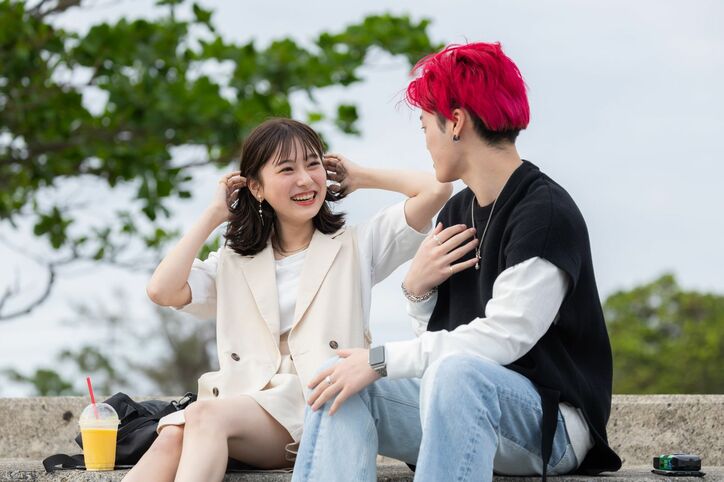 赤髪高3男子、片思いの高1女子を励まそうと“変顔”を提案するも…ノンスタ井上「女子の方がおもしろい」『今日好き』沖縄編第3話