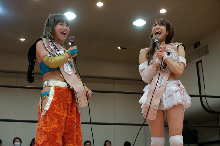 “可能姉妹”まなせ＆上福を下して東京女子タッグ王者・マジラビがV5達成　5.3後楽園で挑むは万喜＆ヒカリ