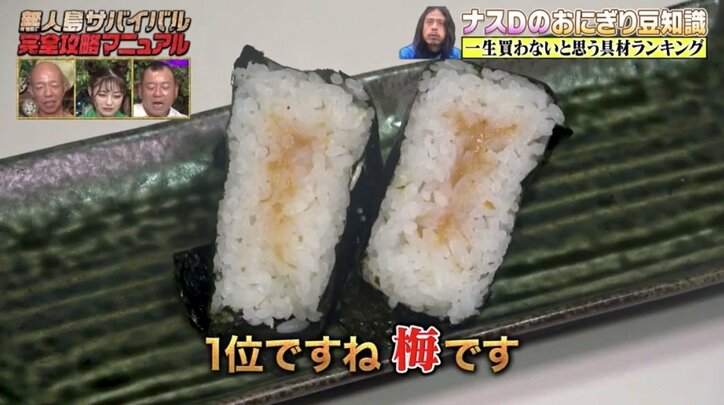 ナスDが明かすおにぎりの豆知識「一生買わないと思うコンビニのおにぎりランキング」気になる順位とは?
