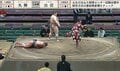 超重量対決で衝撃結末…力士が“ふらっ” 「特大ビンタ」「強烈ー!」