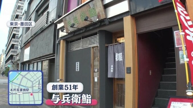 昭和50年から、下町で愛されてきた与兵衛鮨