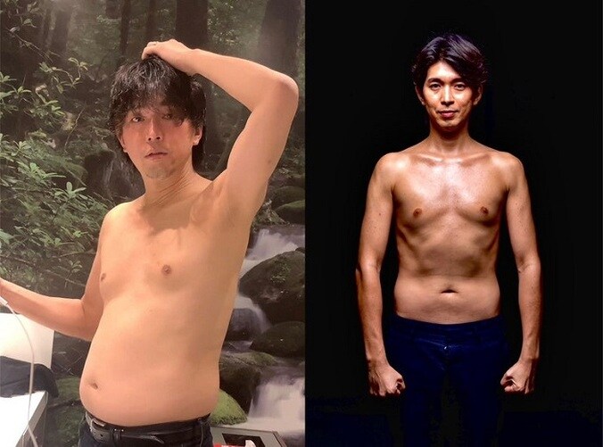  宮崎謙介、50日間で約15kg減量のビフォーアフターを公開「凄い！」「別人だ」の声  1枚目