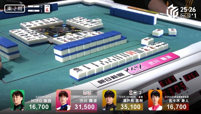 渋川、バトンを繋ぐ気合いの“4度アガリ” トップ目の瞬間