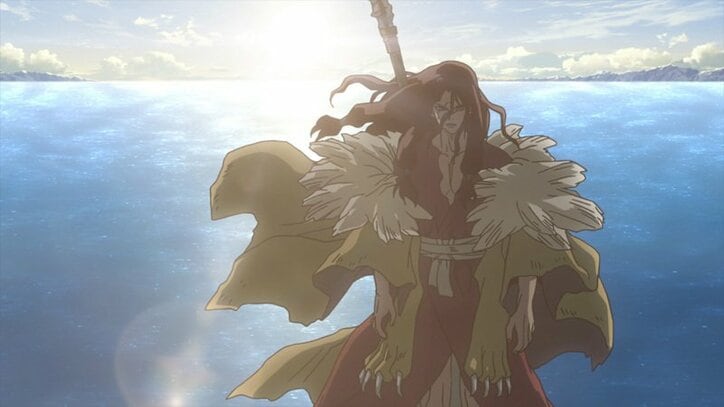 アニメ「Dr.STONE」第2話あらすじ&先行カット解禁! 霊長類最強の高校生、獅子王司が復活