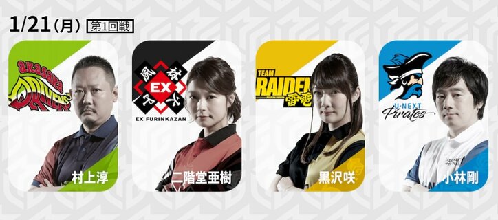 上位3チームが直接対決　順位争いがさらに激化／麻雀・大和証券Mリーグ