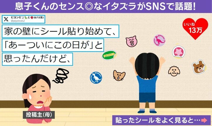 息子のセンスの良いイタズラ