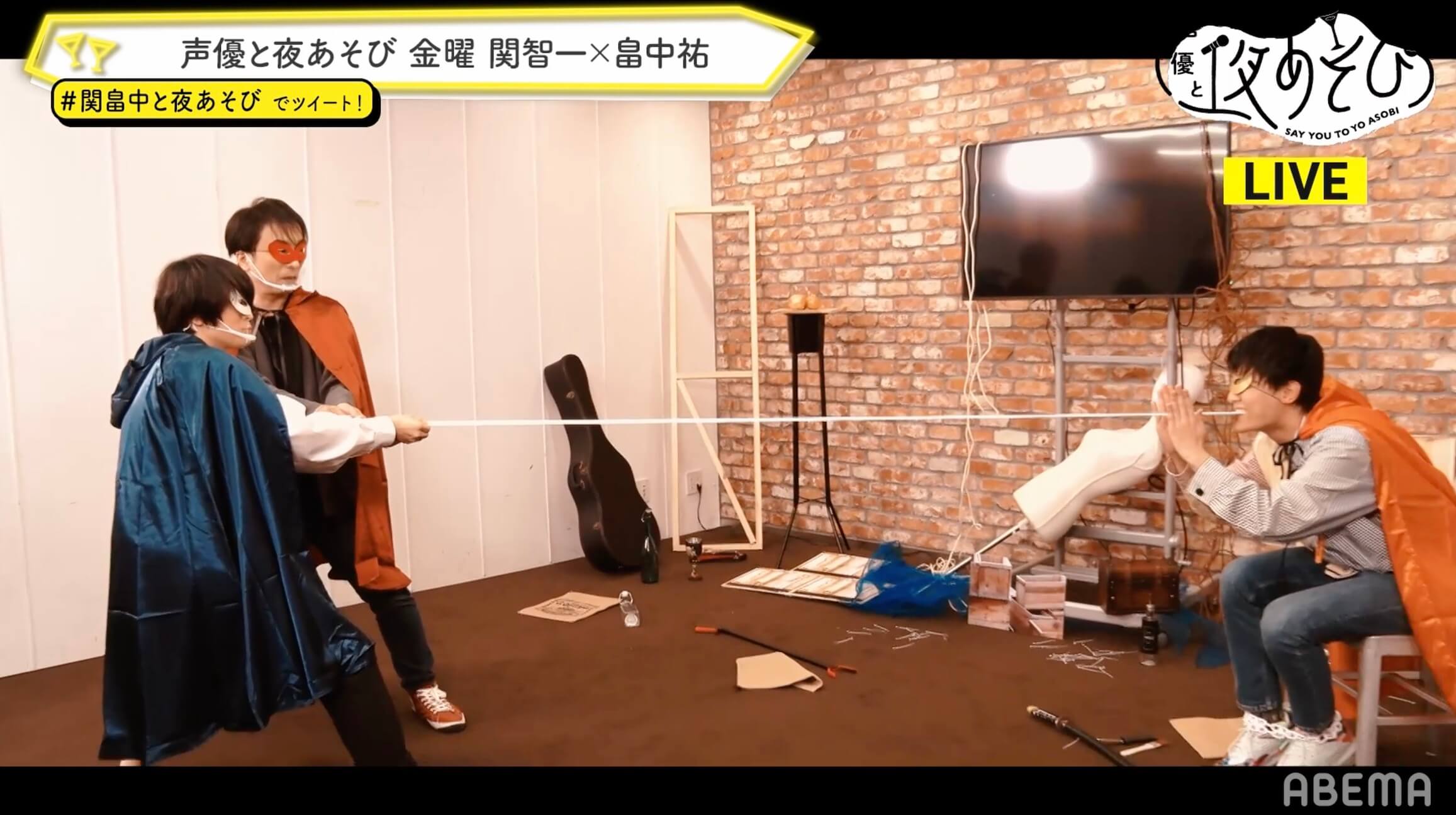 単純に羨ましかった 阪口大助が語った 戦友 関智一への想いとは ヒーロー即興劇で旧友コンビが大暴れ 告知 Abema Times