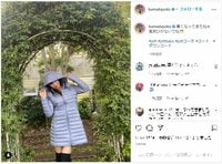 熊田曜子の絶対領域に注目集まる「ミニが、とてもお似合い」「綺麗なお姉さん」の声
