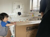 桃『我が家にすべり台がキターー!』