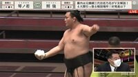 【映像】「マズいですね…」元若乃花、照強がまいた塩の行方に苦笑