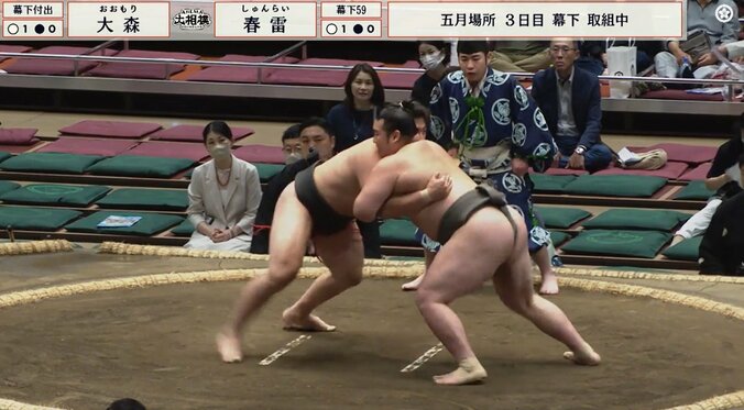 「誰？」「魔裟斗に似てる」「上半身の筋肉スゴイ」“規格外”新人力士に騒然 電車道で無傷の連勝 5枚目