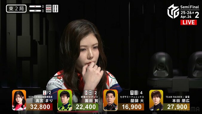 ファン歓喜！美女雀士の悩む横顔（別カット）