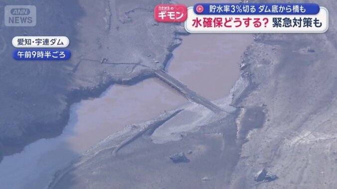 普段は見ることのない橋が…