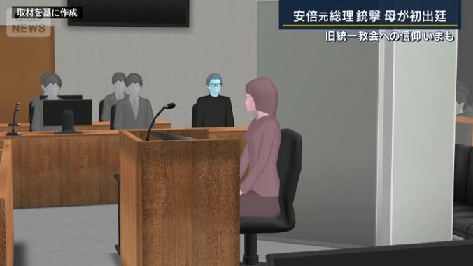 母親の方に数秒間、目を向ける場面