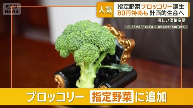 「指定野菜」に追加されたブロッコリー